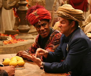 Red Dwarf. Image shows from L to R: Cat (Danny John-Jules), Rimmer (Chris Barrie). Copyright: Grant Naylor Productions / BBC. Red Dwarf. Image shows from L to R: Cat (Danny John-Jules), Rimmer (Chris Barrie). Copyright: Grant Naylor Productions / BBC.