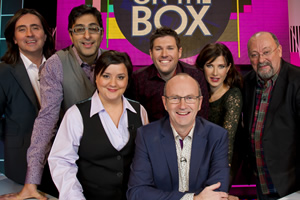 Scots On The Box. Image shows from L to R: Neil Oliver, Sanjeev Kohli, Susan Calman, Mark Nelson, Fred MacAulay, Ronni Ancona, Alex Norton. Copyright: BBC. Scots On The Box. Image shows from L to R: Neil Oliver, Sanjeev Kohli, Susan Calman, Mark Nelson, Fred MacAulay, Ronni Ancona, Alex Norton. Copyright: BBC.