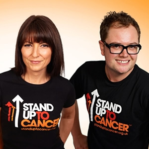 Stand Up To Cancer 2012. Image shows from L to R: Davina McCall, Alan Carr. Stand Up To Cancer 2012. Image shows from L to R: Davina McCall, Alan Carr.