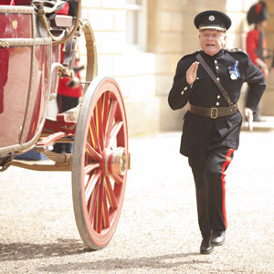The Royal Bodyguard. Captain Guy Hubble (David Jason). Copyright: Hat Trick Productions / Busby Productions. The Royal Bodyguard. Captain Guy Hubble (David Jason). Copyright: Hat Trick Productions / Busby Productions.