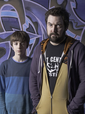Uncle. Image shows from L to R: Errol (Elliot Speller-Gillott), Andy (Nick Helm). Copyright: Baby Cow Productions. Uncle. Image shows from L to R: Errol (Elliot Speller-Gillott), Andy (Nick Helm). Copyright: Baby Cow Productions.