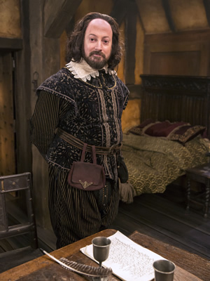 Upstart Crow. Will Shakespeare (David Mitchell). Copyright: BBC. Upstart Crow. Will Shakespeare (David Mitchell). Copyright: BBC.