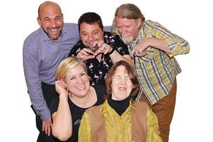 Anything But Coldplay. Image shows from L to R: Toby Friedner, Sally Riceman, Mark Rann, Krysstal, Brian Damage. Anything But Coldplay. Image shows from L to R: Toby Friedner, Sally Riceman, Mark Rann, Krysstal, Brian Damage.