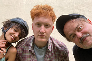 The Attendant. Image shows from L to R: Ella (and Female Creation) (Patricia Allison), Alex (and Second Creation) (Will Merrick), Keith and the 'How To' Tapes (Kenneth Collard). The Attendant. Image shows from L to R: Ella (and Female Creation) (Patricia Allison), Alex (and Second Creation) (Will Merrick), Keith and the 'How To' Tapes (Kenneth Collard).