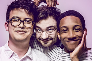 Daphne. Image shows from L to R: Jason Forbes, George Fouracres, Phil Wang. Daphne. Image shows from L to R: Jason Forbes, George Fouracres, Phil Wang.
