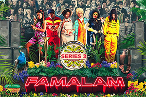 Famalam. Image shows from L to R: Danielle Vitalis, Samson Kayo, Vivienne Acheampong, John MacMillan, Gbemisola Ikumelo, Tom Moutchi. Famalam. Image shows from L to R: Danielle Vitalis, Samson Kayo, Vivienne Acheampong, John MacMillan, Gbemisola Ikumelo, Tom Moutchi.