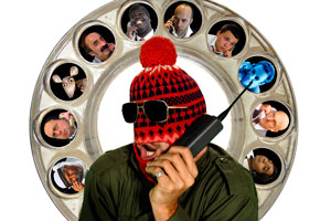 Fonejacker. The Fonejacker (Kayvan Novak). Copyright: Hat Trick Productions. Fonejacker. The Fonejacker (Kayvan Novak). Copyright: Hat Trick Productions.