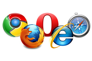 Generic picture of web browser logos. Generic picture of web browser logos.