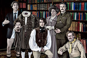 Ghosts. Image shows from L to R: Julian (Simon Farnaby), Humphrey (Laurence Rickard), Thomas (Mathew Baynton), Lady Button (Martha Howe-Douglas), Captain (Ben Willbond), Pat (Jim Howick). Copyright: Monumental Pictures. Ghosts. Image shows from L to R: Julian (Simon Farnaby), Humphrey (Laurence Rickard), Thomas (Mathew Baynton), Lady Button (Martha Howe-Douglas), Captain (Ben Willbond), Pat (Jim Howick). Copyright: Monumental Pictures.