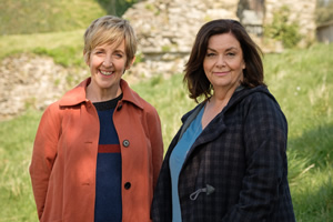 The Trouble With Maggie Cole. Image shows from L to R: Jill Wheadon (Julie Hesmondhalgh), Maggie Cole (Dawn French). Copyright: Genial Productions. The Trouble With Maggie Cole. Image shows from L to R: Jill Wheadon (Julie Hesmondhalgh), Maggie Cole (Dawn French). Copyright: Genial Productions.