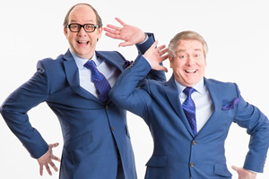 The Late Late Morecambe And Wise Show. Image shows from L to R: Eric (Jonty Stephens), Ern (Ian Ashpitel). The Late Late Morecambe And Wise Show. Image shows from L to R: Eric (Jonty Stephens), Ern (Ian Ashpitel).