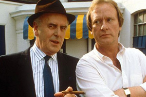 Minder. Image shows from L to R: Arthur Daley (George Cole), Terry (Dennis Waterman). Minder. Image shows from L to R: Arthur Daley (George Cole), Terry (Dennis Waterman).