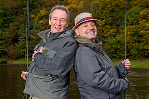 Mortimer & Whitehouse: Gone Fishing. Image shows from L to R: Paul Whitehouse, Bob Mortimer. Copyright: Owl Power. Mortimer & Whitehouse: Gone Fishing. Image shows from L to R: Paul Whitehouse, Bob Mortimer. Copyright: Owl Power.