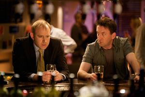 Not Going Out. Image shows from L to R: Tim (Tim Vine), Lee (Lee Mack). Not Going Out. Image shows from L to R: Tim (Tim Vine), Lee (Lee Mack).