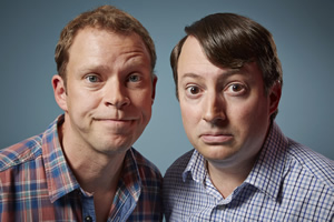 Peep Show. Image shows from L to R: Jeremy Usbourne (Robert Webb), Mark Corrigan (David Mitchell). Copyright: Objective Productions. Peep Show. Image shows from L to R: Jeremy Usbourne (Robert Webb), Mark Corrigan (David Mitchell). Copyright: Objective Productions.