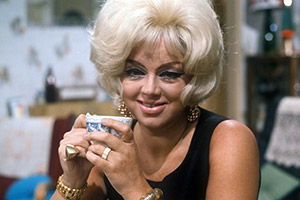 Queenie's Castle. Queenie Shepherd (Diana Dors). Copyright: Yorkshire Television. Queenie's Castle. Queenie Shepherd (Diana Dors). Copyright: Yorkshire Television.