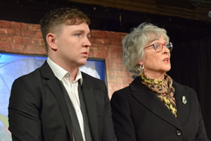A Respectable Widow Takes To Vulgarity. Image shows from L to R: Craig McLean, Anne Kidd. A Respectable Widow Takes To Vulgarity. Image shows from L to R: Craig McLean, Anne Kidd.