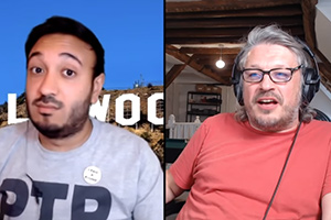 RHLSTP with Richard Herring. Image shows from L to R: Bilal Zafar, Richard Herring.