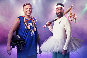 Rob And Romesh Vs. Image shows from L to R: Rob Beckett, Romesh Ranganathan. Copyright: CPL Productions. Rob And Romesh Vs. Image shows from L to R: Rob Beckett, Romesh Ranganathan. Copyright: CPL Productions.