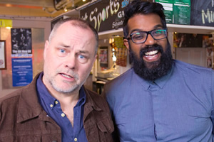 Romesh: Talking To Comedians. Image shows from L to R: Jack Dee, Romesh Ranganathan. Romesh: Talking To Comedians. Image shows from L to R: Jack Dee, Romesh Ranganathan.