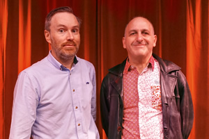 Sitcom Geeks. Image shows from L to R: James Cary, Dave Cohen. Sitcom Geeks. Image shows from L to R: James Cary, Dave Cohen.
