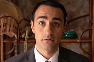 Stath Lets Flats. Stath (Jamie Demetriou). Copyright: Roughcut Television. Stath Lets Flats. Stath (Jamie Demetriou). Copyright: Roughcut Television.