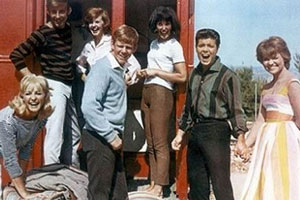 Summer Holiday. Image shows from L to R: Mimsie (Jacqueline Daryl), Cyril (Melvyn Hayes), Angie (Pamela Hart), Edwin (Jeremy Bulloch), Sandy (Una Stubbs), Don (Cliff Richard), Barbara (Lauri Peters). Summer Holiday. Image shows from L to R: Mimsie (Jacqueline Daryl), Cyril (Melvyn Hayes), Angie (Pamela Hart), Edwin (Jeremy Bulloch), Sandy (Una Stubbs), Don (Cliff Richard), Barbara (Lauri Peters).