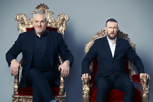 Taskmaster. Image shows from L to R: Greg Davies, Alex Horne. Copyright: Avalon Television. Taskmaster. Image shows from L to R: Greg Davies, Alex Horne. Copyright: Avalon Television.