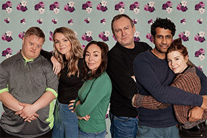 Teatime. Image shows from L to R: Uncle Bob (Steven Brandon), Lisa (Katie Redford), Donna (Samantha Spiro), Joe (Philip Glenister), Rav (Prasanna Puwanarajah), Vicky (Aimee-Ffion Edwards). Teatime. Image shows from L to R: Uncle Bob (Steven Brandon), Lisa (Katie Redford), Donna (Samantha Spiro), Joe (Philip Glenister), Rav (Prasanna Puwanarajah), Vicky (Aimee-Ffion Edwards).