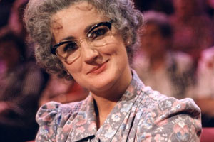 The Mrs Merton Show. Mrs Merton (Caroline Aherne). Copyright: Granada Productions. The Mrs Merton Show. Mrs Merton (Caroline Aherne). Copyright: Granada Productions.