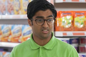 Trollied. Shai (Nikhil Parmar). Copyright: Roughcut Television. Trollied. Shai (Nikhil Parmar). Copyright: Roughcut Television.