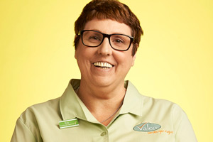 Trollied. Sue (Lorraine Cheshire). Copyright: Roughcut Television. Trollied. Sue (Lorraine Cheshire). Copyright: Roughcut Television.