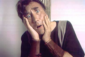 Up Pompeii!. Lurcio (Frankie Howerd). Copyright: BBC / London Weekend Television. Up Pompeii!. Lurcio (Frankie Howerd). Copyright: BBC / London Weekend Television.