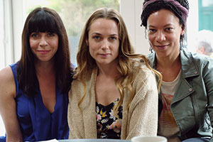 Women On The Verge. Image shows from L to R: Alison (Eileen Walsh), Laura Donegan (Kerry Condon), Katie (Nina Sosanya). Women On The Verge. Image shows from L to R: Alison (Eileen Walsh), Laura Donegan (Kerry Condon), Katie (Nina Sosanya).
