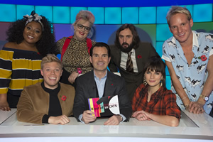 8 Out Of 10 Cats. Image shows from L to R: Paisley Billings, Rob Beckett, Jayde Adams, Jimmy Carr, Joe Wilkinson, Aisling Bea, Jamie Laing. Copyright: Zeppotron. 8 Out Of 10 Cats. Image shows from L to R: Paisley Billings, Rob Beckett, Jayde Adams, Jimmy Carr, Joe Wilkinson, Aisling Bea, Jamie Laing. Copyright: Zeppotron.