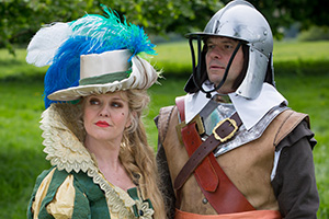 Agatha Raisin. Image shows from L to R: Agatha Raisin (Ashley Jensen), James Lacey (Jamie Glover). Agatha Raisin. Image shows from L to R: Agatha Raisin (Ashley Jensen), James Lacey (Jamie Glover).