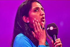 Asian Network Comedy. Sindhu Vee. Copyright: BBC. Asian Network Comedy. Sindhu Vee. Copyright: BBC.