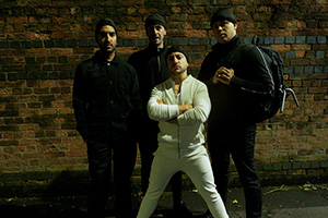 Brassic. Image shows from L to R: JJ (Parth Thakerar), Vinnie (Joe Gilgun), Tommo (Ryan Sampson), Ash (Aaron Heffernan). Copyright: Calamity Films. Brassic. Image shows from L to R: JJ (Parth Thakerar), Vinnie (Joe Gilgun), Tommo (Ryan Sampson), Ash (Aaron Heffernan). Copyright: Calamity Films.
