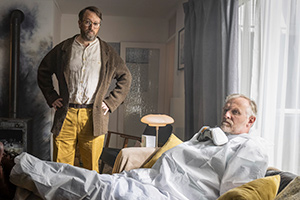 The Cleaner. Image shows from L to R: Terence Redford (David Mitchell), Paul 'Wicky' Wickstead (Greg Davies). The Cleaner. Image shows from L to R: Terence Redford (David Mitchell), Paul 'Wicky' Wickstead (Greg Davies).