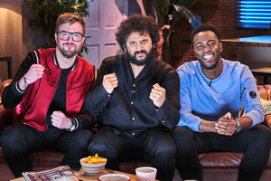 Comedians Watching Football With Friends. Copyright: Avalon Television. Comedians Watching Football With Friends. Copyright: Avalon Television.