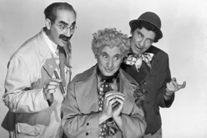 Comedy Legends. Image shows from L to R: Groucho Marx, Harpo Marx, Chico Marx. Copyright: 3DD. Comedy Legends. Image shows from L to R: Groucho Marx, Harpo Marx, Chico Marx. Copyright: 3DD.