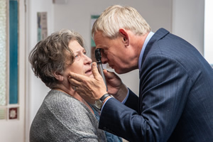 Doc Martin. Image shows from L to R: Angela Sim (Caroline Quentin), Dr Martin Ellingham (Martin Clunes). Doc Martin. Image shows from L to R: Angela Sim (Caroline Quentin), Dr Martin Ellingham (Martin Clunes).
