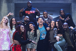 Don't Hate The Playaz. Image shows from L to R: Amelia Dimoldenberg, Luisa Omielan, Lady Leshurr, Darren Harriott, Shortee Blitz, London Hughes, Jordan Stephens, Casyo Johnson, Maya Jama, Tulisa Contostavlos, Karl Wilson, Melvin Odoom. Don't Hate The Playaz. Image shows from L to R: Amelia Dimoldenberg, Luisa Omielan, Lady Leshurr, Darren Harriott, Shortee Blitz, London Hughes, Jordan Stephens, Casyo Johnson, Maya Jama, Tulisa Contostavlos, Karl Wilson, Melvin Odoom.