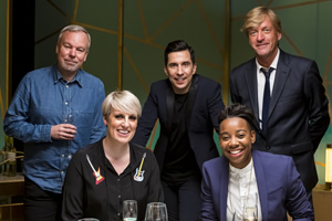 I'll Get This. Image shows from L to R: Steve Pemberton, Steph McGovern, Russell Kane, Ashley Charles, Richard Madeley. Copyright: 12 Yard Productions. I'll Get This. Image shows from L to R: Steve Pemberton, Steph McGovern, Russell Kane, Ashley Charles, Richard Madeley. Copyright: 12 Yard Productions.