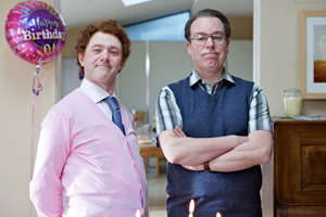 Inside No. 9. Image shows from L to R: Pat (Reece Shearsmith), Jim (Steve Pemberton). Copyright: BBC. Inside No. 9. Image shows from L to R: Pat (Reece Shearsmith), Jim (Steve Pemberton). Copyright: BBC.