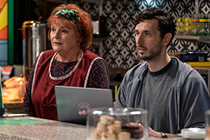 Kate & Koji. Image shows from L to R: Kate (Brenda Blethyn), 'Medium' Dan (Blake Harrison). Copyright: Hat Trick Productions. Kate & Koji. Image shows from L to R: Kate (Brenda Blethyn), 'Medium' Dan (Blake Harrison). Copyright: Hat Trick Productions.