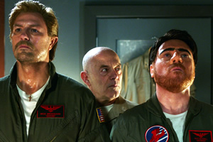The Keith & Paddy Picture Show. Image shows from L to R: Goose (Paddy McGuinness), Stinger (Keith Allen), Maverick (Leigh Francis). Copyright: Talkback. The Keith & Paddy Picture Show. Image shows from L to R: Goose (Paddy McGuinness), Stinger (Keith Allen), Maverick (Leigh Francis). Copyright: Talkback.