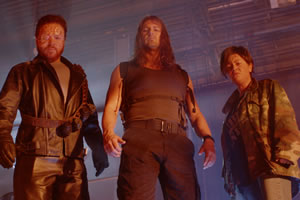 The Keith & Paddy Picture Show. Image shows from L to R: Terminator (Leigh Francis), Sarah Connor (Paddy McGuinness), John Connor (Jaime Winstone). Copyright: Talkback. The Keith & Paddy Picture Show. Image shows from L to R: Terminator (Leigh Francis), Sarah Connor (Paddy McGuinness), John Connor (Jaime Winstone). Copyright: Talkback.