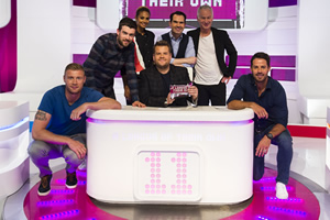 A League Of Their Own. Image shows from L to R: Andrew Flintoff, Jack Whitehall, Alesha Dixon, James Corden, Jimmy Carr, John McEnroe, Jamie Redknapp. Copyright: CPL Productions. A League Of Their Own. Image shows from L to R: Andrew Flintoff, Jack Whitehall, Alesha Dixon, James Corden, Jimmy Carr, John McEnroe, Jamie Redknapp. Copyright: CPL Productions.