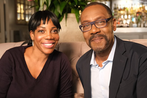 Lenny Henry's Race Through Comedy. Image shows from L to R: Jocelyn Jee Esien, Lenny Henry. Copyright: Douglas Road. Lenny Henry's Race Through Comedy. Image shows from L to R: Jocelyn Jee Esien, Lenny Henry. Copyright: Douglas Road.